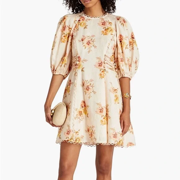 chinese dress ladies Zimmermann Daylight Tunic Mini Dress | Damask Rose